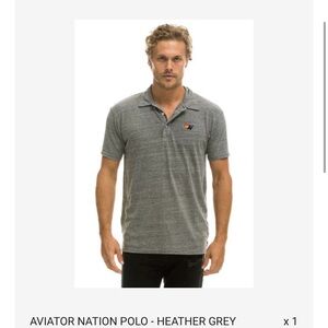 Aviator Nation Charcoal Polo Shirt